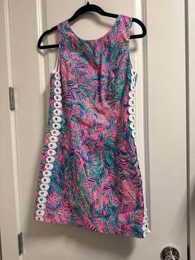 Lilly Pulitzer Mila Shift Dress in Pink Sunset Coco Breeze Size 2